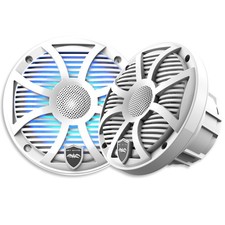 Wet Sounds REVO 6-SWW White SW Grille 6.5 Inch Marine LED Speakers - Open Box