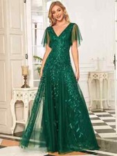 Ever Pretty Green Sequin Maxi