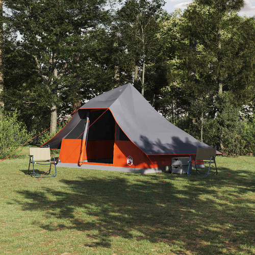 Tipi tent grey orange - tent,