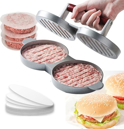 Double burger press hamburger - double,
