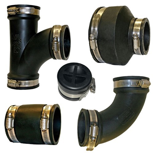 Flexible rubber pipe - flexible, connector