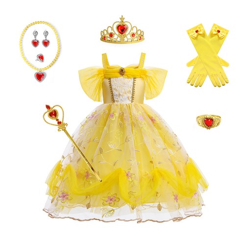 Girls kids belle fancy dress - girls,