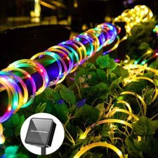 Solar powered rope LED string