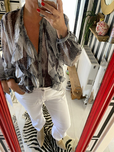 Zara grey black - animal, croc