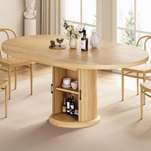 Extendable round dining - extendable, table