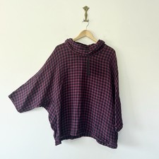 Grizas Linen Gingham Smock Top