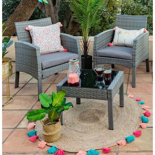 Rattan garden furniture set - rattan,