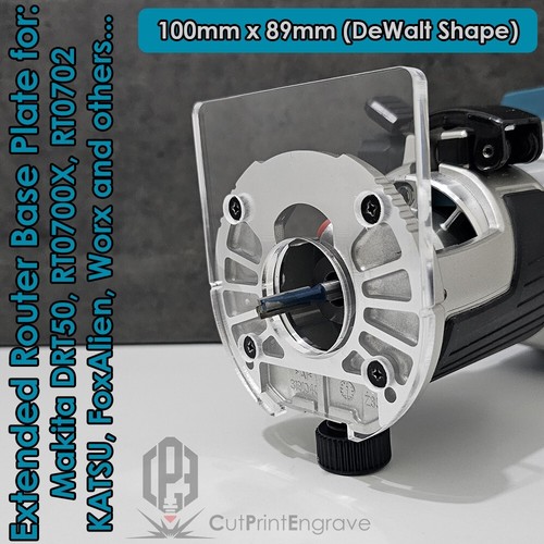 Extended router sub base - router, plate
