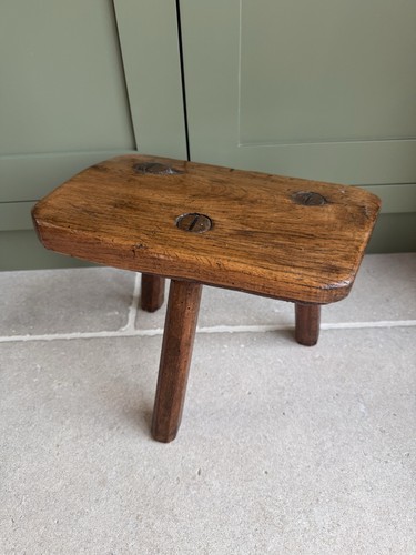 Antique primitive elm wooden - primitive,