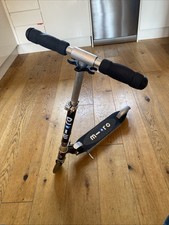 Micro Sprite Scooter - Black - Ages 5 to 12 Adjustable Handles - Folding