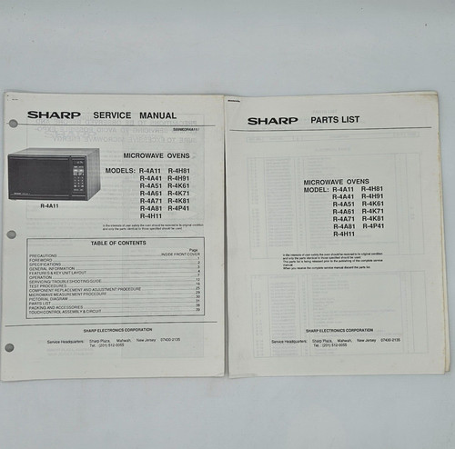 Sharp service manual parts - service, &