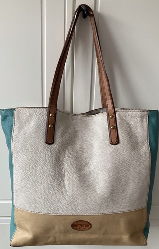 Fossil soft leather tote - fossil, xl