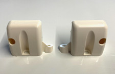 Remis Blind Flyscreen Leg End Cap Bracket Pair Ivory Caravan or Motorhome REC2