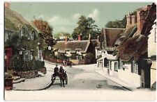 Shanklin Old Village IOW animated horse trap 1904 postcard