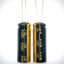 2200uF 25v  Panasonic  FM  Hi-Fi  Audio Amplifier  DAC  Computer  capacitor  x2
