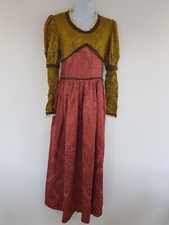 Vintage Dress Long Maxi Renaissance Period Costume Handmade Medieval Size 12
