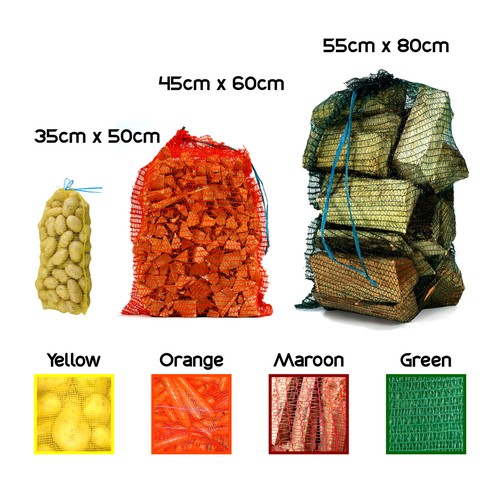 Strong net woven sacks logs - woven,