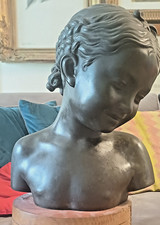 Renato Bertelli scultura terracotta busto di fanciulla epoca novecento 