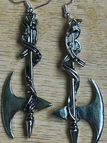 Viking axe earrings 925 - axe,