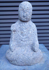 Japanese Antiques Stone Buddha Jizo of Sado sandstone Height 9.4 inches