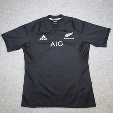 New Zealand Rugby Shirt Extra Large Black Home Kit 2017 2018 Adidas Jersey