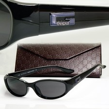 Gucci Sunglasses 1999 Vintage Black Rectangle Retro GG 2456/S E1K 55mm 221125