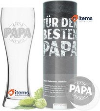 getbrave Wheat Glass | Best Papa of the World (0.5l) in Giftbox – 0.5 L, 0.5 L