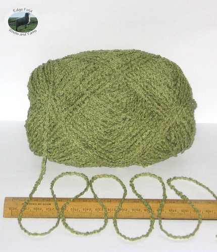 100g balls green boucle - green, 100%