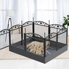 3 in 1 Dog Puppy Play Pen Whelping Box as Pen Cage Fence with Fertility Mat