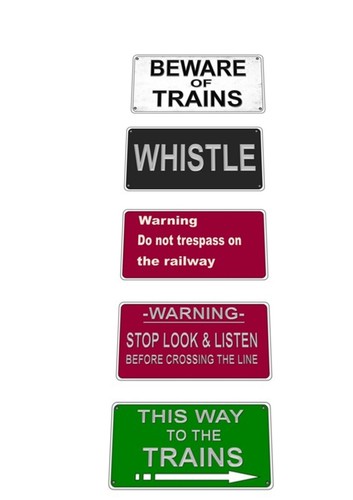 Railway metal signs vintage - signs,