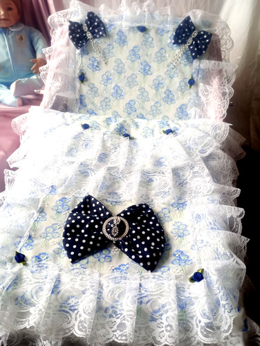 Dolls pram set silver - pram,
