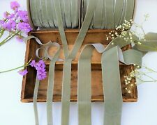 Sage green velvet ribbon