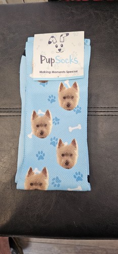 Pup socks blue westie - pup, west