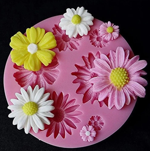 Daisy flowers fondant mold - fondant,