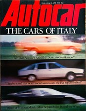 AUTOCAR MAGAZINE 24-JUN-78 - Maserati Merak SS, Aston V8 Volante, Lancia Gamma