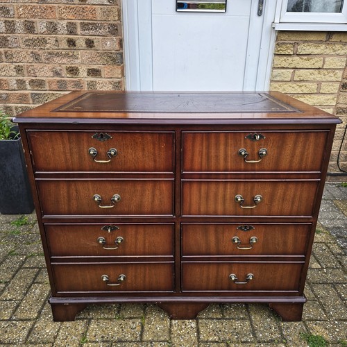 Solid mahogany draw leather - draw,