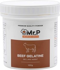 Mr.P Ingredients Beef Gelatine 100g 250 Bloom Powder Unflavoured Stabiliser Gel