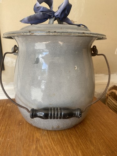 Vintage gray granite enamel - gray,