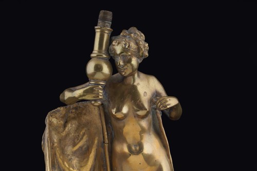 Gilt bronze table light - a,