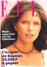 VINTAGE ELLE FRANCE 1972 BOND GIRL LOIS CHILES FASHION BEAUTY VERY RARE!