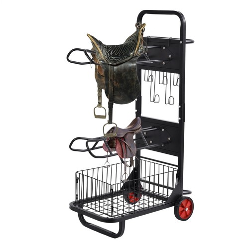 Horse saddle storage rack - horse,