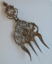 Ornate Silver 800 German Antique Pastry Server Fork