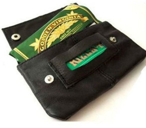 Leather tobacco pouch - leather,
