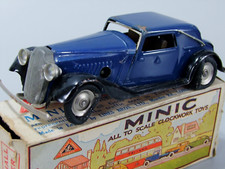 Original Vintage Tri-ang Minic Vauxhall Tourer Clockwork Car, Boxed, Untested