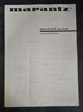Marantz CD-63 SE User Guide