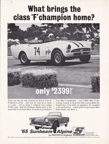 Original 1965 sunbeam alpine - original,