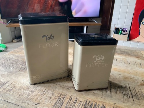 1960 style tala storage tins - tala,