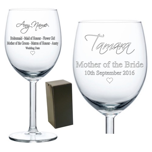 Engraved wine glass - wine,