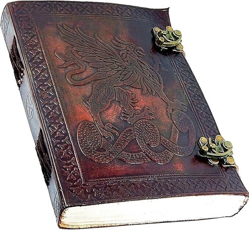 Leather bound vintage journal - vintage,