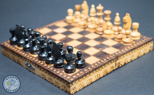 Wooden travel chess set - wooden,